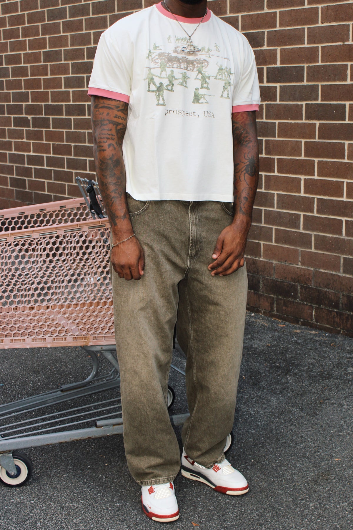 “At war” ringer tee